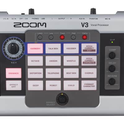 Zoom V3 Vocal Processor, Harmony, Pitch Correction, Reverb, Delay, 16 Studio Grade Effects, Battery Powered, for Streaming, Recording, and Live Performance image 1