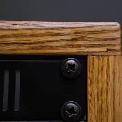 19” 4U Solid Oak Wooden Rack Unit Studio Storage with Live Edge image 3