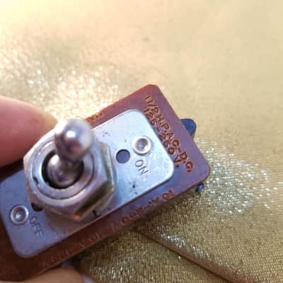 Bell & Howell Vintage panel mount metal toggle switch DPST On-Off 4 contact terminal 117V hi-current USA 1950s - silver and black image 8