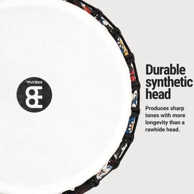 Meinl Percussion Travel Series Djembe, 10" Medium Rope Tuned, Day of the Dead Finish (PADJ7-M-F) image 4