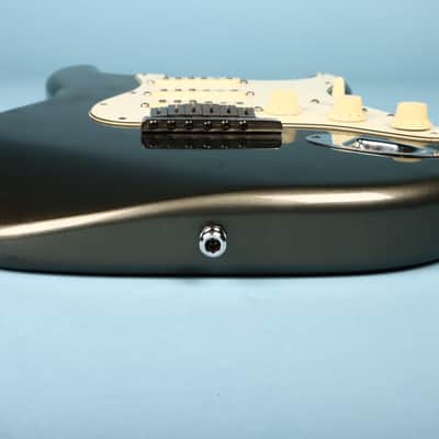 Fender USA Loaded Pickguard Olive Drab Metallic Guitar Body image 13