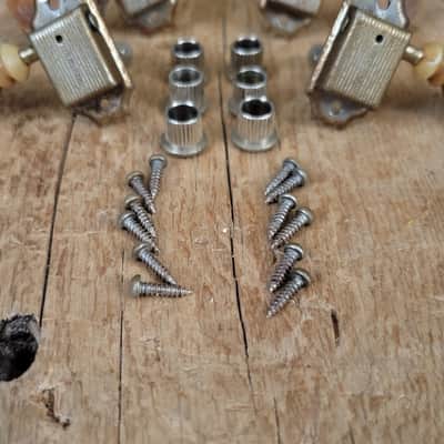 Kluson Single Line Double Ring Tuners Machines Les Paul ES Burst 1961 Nickel 1950s image 2
