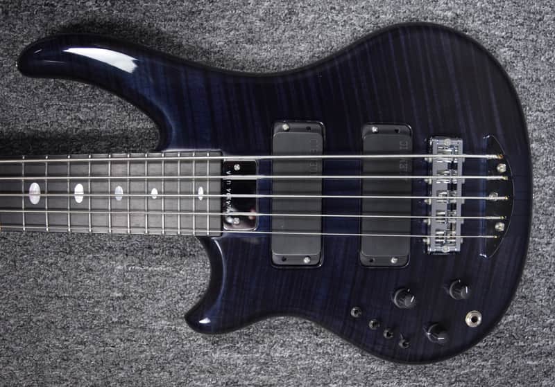 Alembic Essence 5 (Lefty) Med. Scale with Flame Maple Top / Ebony and Red LED's *NOT Pre-Owned image 1