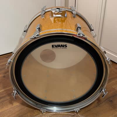 Tama (MIJ) 20”x16” Rockstar RM 1990’s - Amber Gravure (Faux Birdseye Maple) Wrap image 6