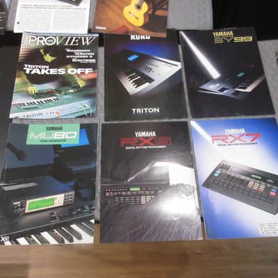Yamaha SY99, KX5, KX7, Korg Triton and other brochures