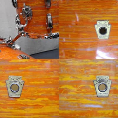 Vintage Ludwig 60s ModOrange 22 13 16 image 5