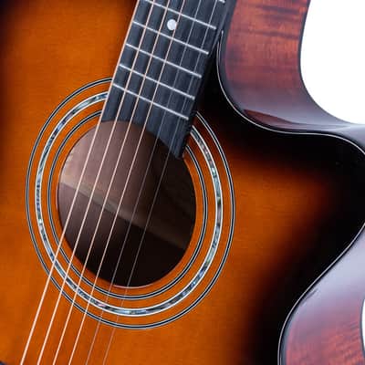 Washburn WCG10CE Comfort Series Grand Auditorium Cutaway Acoustic Electric Guitar - Desert Sunset (WCG10CE-U) image 11
