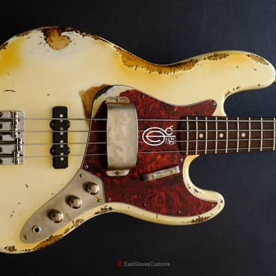 Fender Standard Jazz Bass 60th Anniversary Vintage White Aged Relic image 4