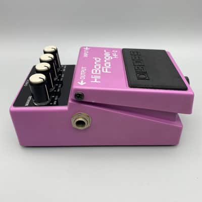 Boss HF-2 Hi Band Flanger (Made in Japan, Vintage Original box, Manual, Green Label) 1985 - 1989 - Pink image 5