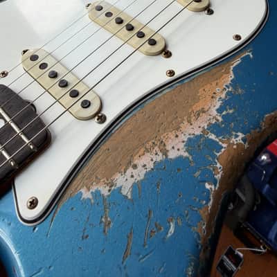 2025 Fender Custom Shop Stratocaster Pro SR25 Super Heavy Relic - Aged Lake Placid Blue image 14