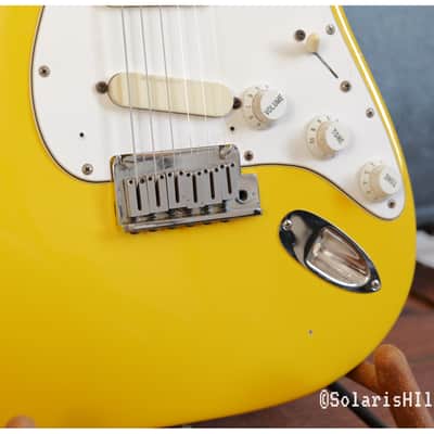 Graffiti Yellow Fender Strat Plus with Maple Fretboard 1987 - 1988 image 14