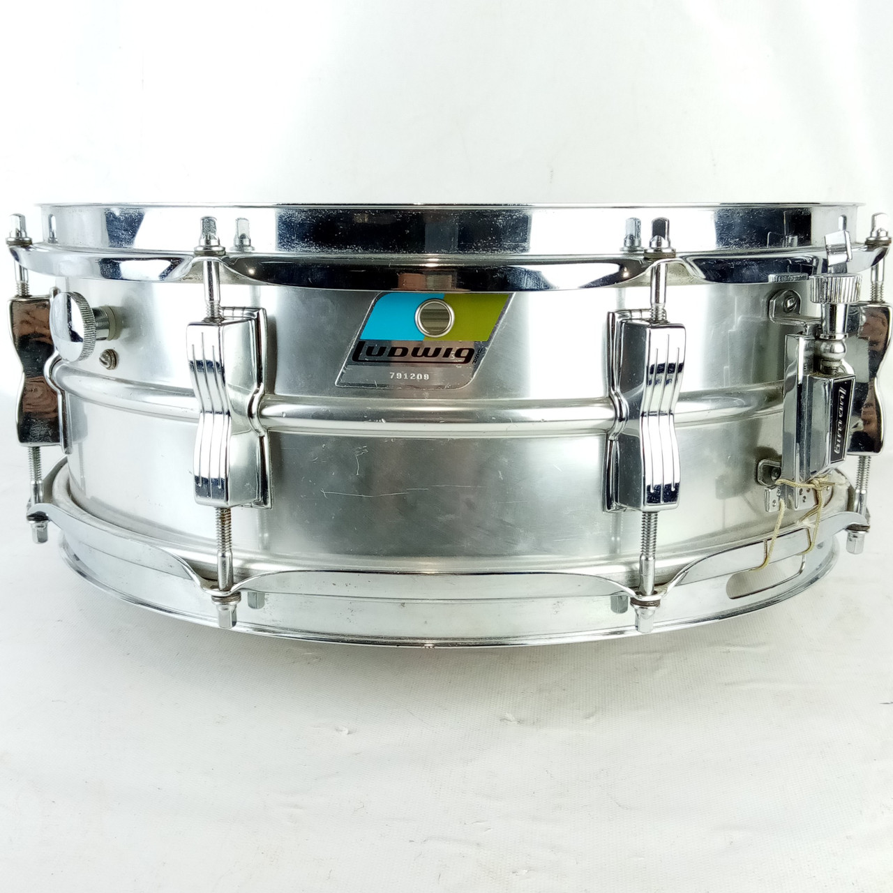 Ludwig July10-1970 5x14"Acrolite Snare Drum B/O Baked Aluminum Shell Vintage#404 — main photograph