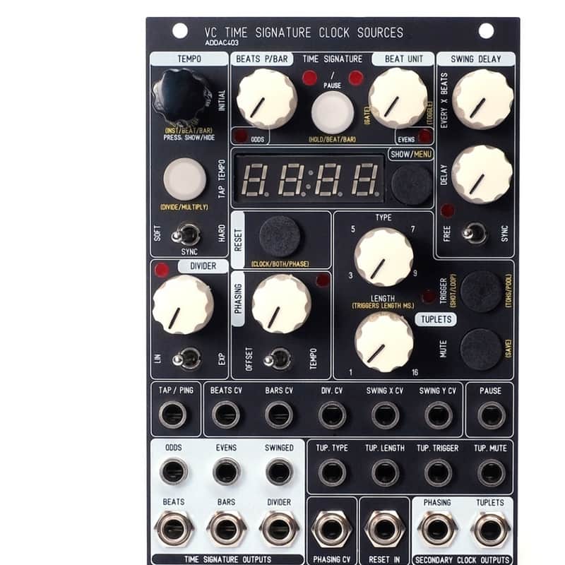 ADDAC System ADDAC403 VC Time Signature Clock Sources 2021 Black image 1