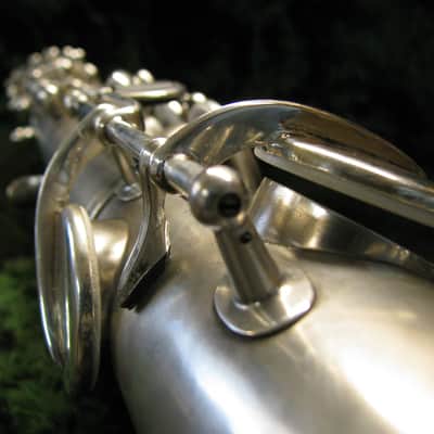 Rare Buescher True Tone "Stritch" Straight Alto Saxophone 1926 Silver Plated image 11