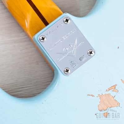 2023 Fender Custom Shop Limited Edition 1957 Stratocaster Relic Faded Daphne Blue w/ Case, COA, Tags image 16