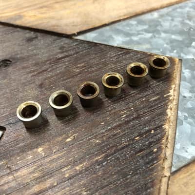 Real Life Relics Fender® Aged Nickel Telecaster® String Ferrules (Set of 6) (Fender® SKU 0994918000)[D7]