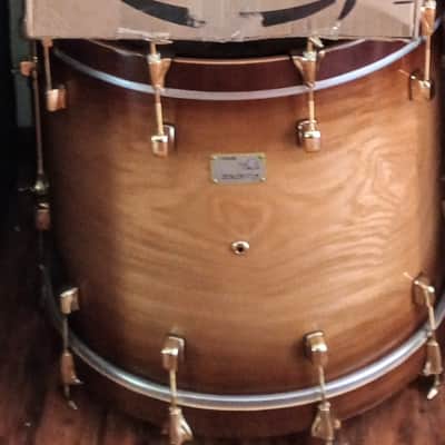 ODERY CUSTOM BRONZED ROOTBEER FADE-BRASS PLATED HDWE 6 PC SHELL PACK 10t, 12t, 13sd, 14ft, 16ft, 22"b image 8