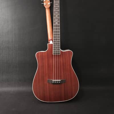 Busuyi Guitar 4 String Bass 6 String Lead Acoustic, Travel Acoustic Guitar with  Hard Case image 1