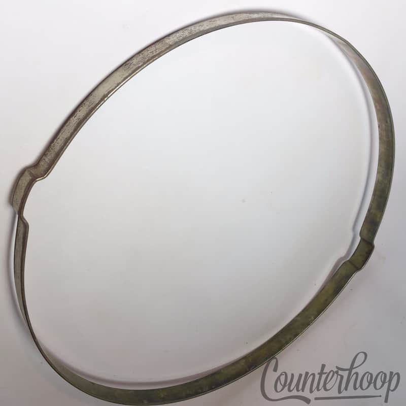 Leedy 13 7/8" Snare-Side Resonant Drum Rim/Hoop Nickel Vintage 10s Stick-Chopper image 1