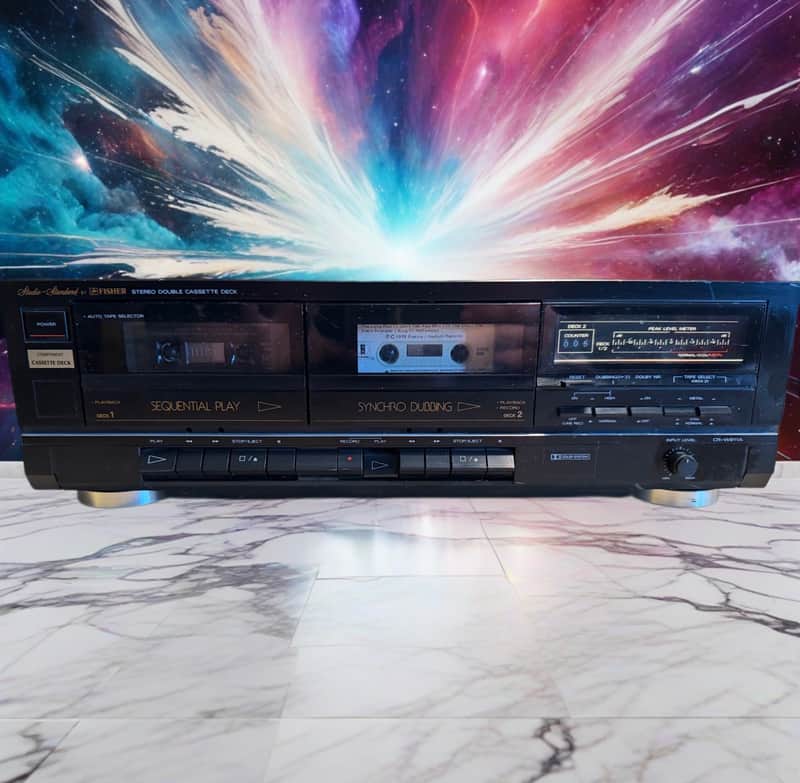 Tested & Working 1980's Fisher CR-W911A Dual Cassette Deck Sequential Play