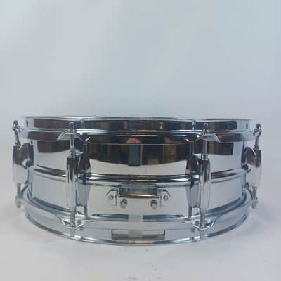 Ludwig Steel Rocker 8Lug Snare Drum 80s 5x14"Vintage Chrome Black/White #A404231 image 7