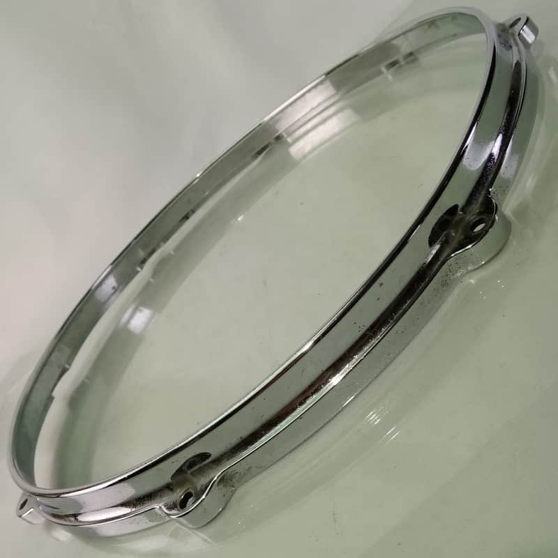 Boosey&Hawkes Ajax 14" 8Lug Die-Cast Floor Tom/Snare Drum Batter Rim/Hoop Chrome image 1