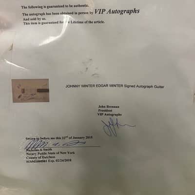 Signed Johnny & Edgar Winter S Type - white image 10
