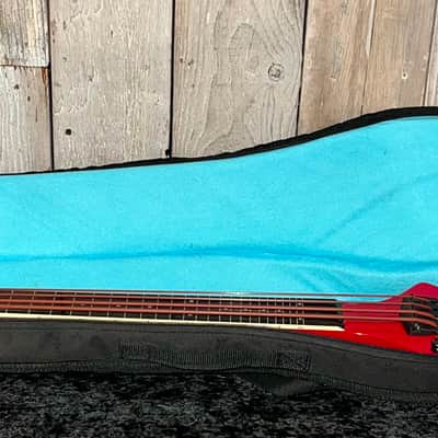 Excellent DeArmond / Fender Ashbory Bass Red 4 String Bass, Original Case , Korea ! image 12