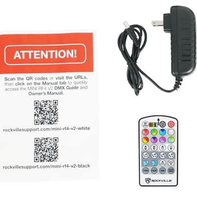 (3) Rockville MINI RF4 V2 Black DJ/Party Wash Lights+RF Remote+APP+Wireless DMX image 11