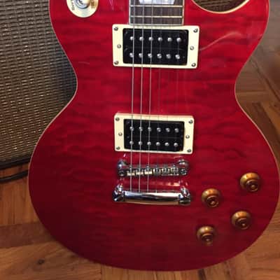 Epiphone Les Paul Classic Quilt Flametop Cherry Set Neck Guitar with slash looks! es sg ri lp jr image 2