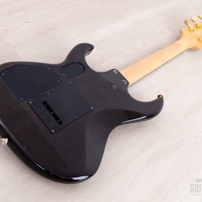 1990s Aria Pro II Custom Shop Gerry McGee Signature The Ventures SSH Superstrat, Trans Black w/ Seymour Duncan, Japan image 13