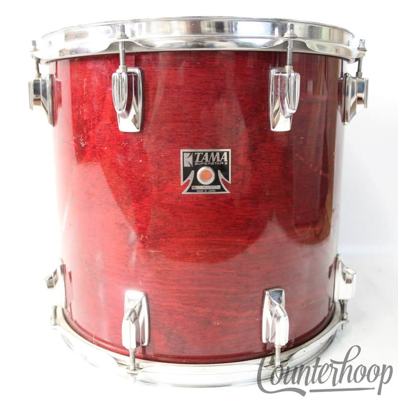 Tama 14x13"Superstar"Cherry Wine"Rack Tom Drum Made In Japan Vintage 80s'82 Star image 1