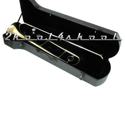 2-tone Slide Trombone Bb NEW+Case+WRNTY gold+nickel NR image 4