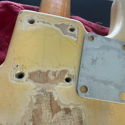 Fender Jazz Bass  1960 - ultra rare & original Stack Knob in an Olympic White Custom Color ! image 14