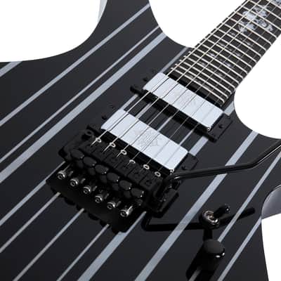 Schecter Synyster Custom Gloss Black w/Silver Pin Stripes image 5