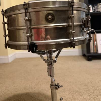 Ludwig&Ludwig Pioneer 8-Lug Nickel Over Brass Snare Drum 1930’s-1940’s image 7