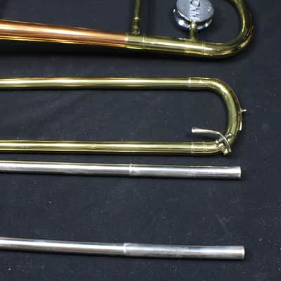 A Conn Shooting Stars Director Model 18 H Tri Color Trombone in Original Case # 8 TR image 9