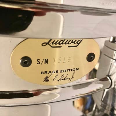 Ludwig 5x14" Chrome Over Brass Limited Edition Supraphonic Snare Drum image 3