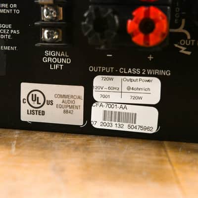Crest Audio 7001 2-Channel Power Amplifier CG011TB image 10