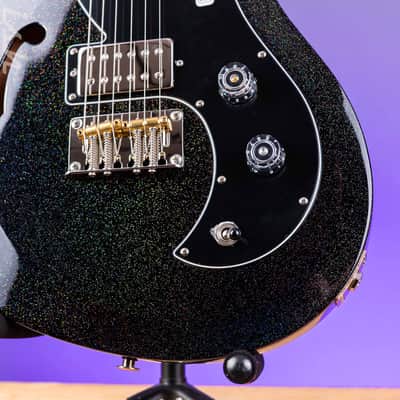PRS S2 Vela Semi-Hollow Reclaimed Black Rainbow Holoflake Limited Edition image 6
