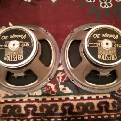 Celestion Vintage 30 speakers pair Made in UK 1999 16 Ohm T3904 444 Cone image 5