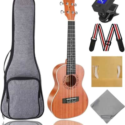 Tenor Ukulele 26 inch Wooden Professional ukelele Instrument Kit with 12 Online Lessons Small Hawaiian Guitar ukalalee Starter Pack Bundle Ukele Gig bag, Tuner, Strap, Aquila Strings Set image 1