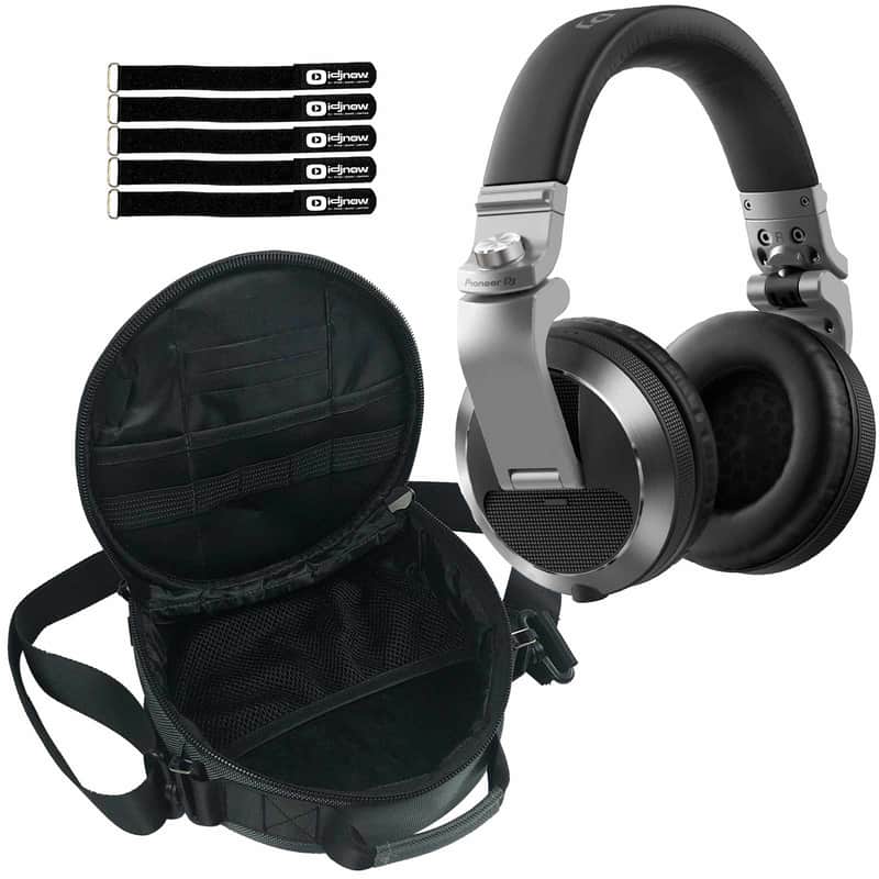 Pioneer DJ HDJ-X7 Over-Ear Silver DJ Monitor Headphones with Carry Case image 1
