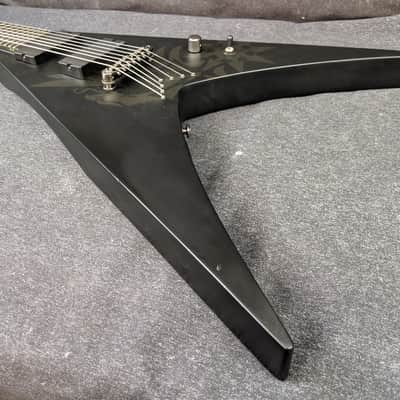 LTD Hex-7 Nergal Signature 7-String Electric Guitar Matte Black w/ Flying V Case image 4