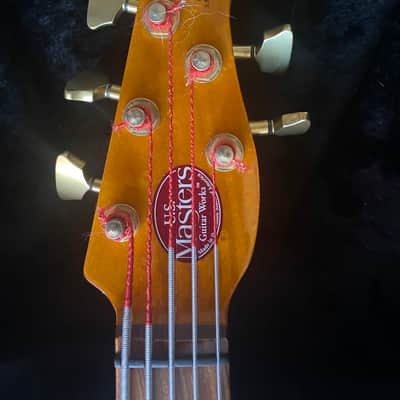 U.S. Masters Guitar Works 5 String Bass Fretless Natural image 1