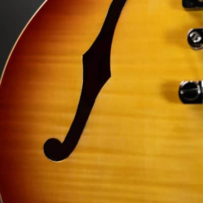 Epiphone ES-335 Figured Semi-Hollow Electric Guitar - Raspberry Tea Burst image 9