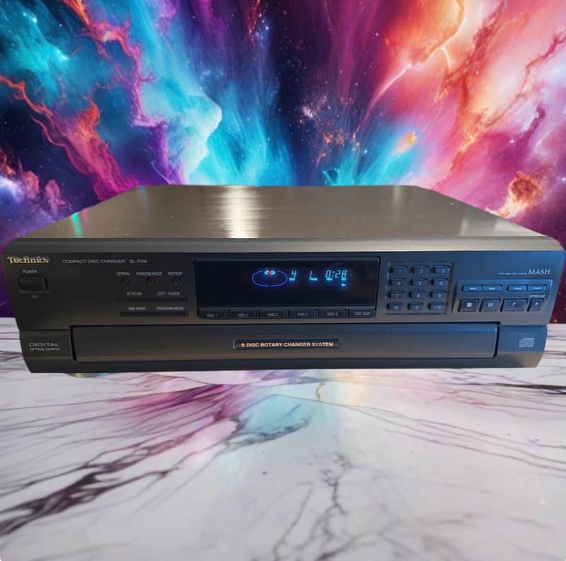 Technics SL-PD6 5-Disc Changer Digital Audio Player New Belts! Sounds Great 🎶🔥