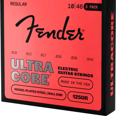 Fender Ultracore NPS 3-Pack Regular 1250 Electric Guitar Strings 10-46 image 2