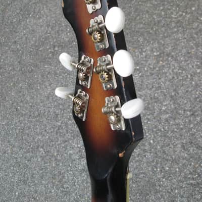 Vintage 60s Teisco Decca TULIP Guitar '3-D' Metal Pickguard 4/2 Headstock!  JAPAN ! HAS WIRING MOD image 4
