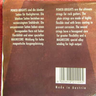 Thomastik-Infeld NOS Power-Bright PS109 strings 1990's - Steel image 3